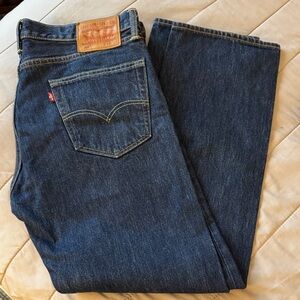 Levi's White Oak Cone Denim made in USA Men's Dark Blue Straight Jeans